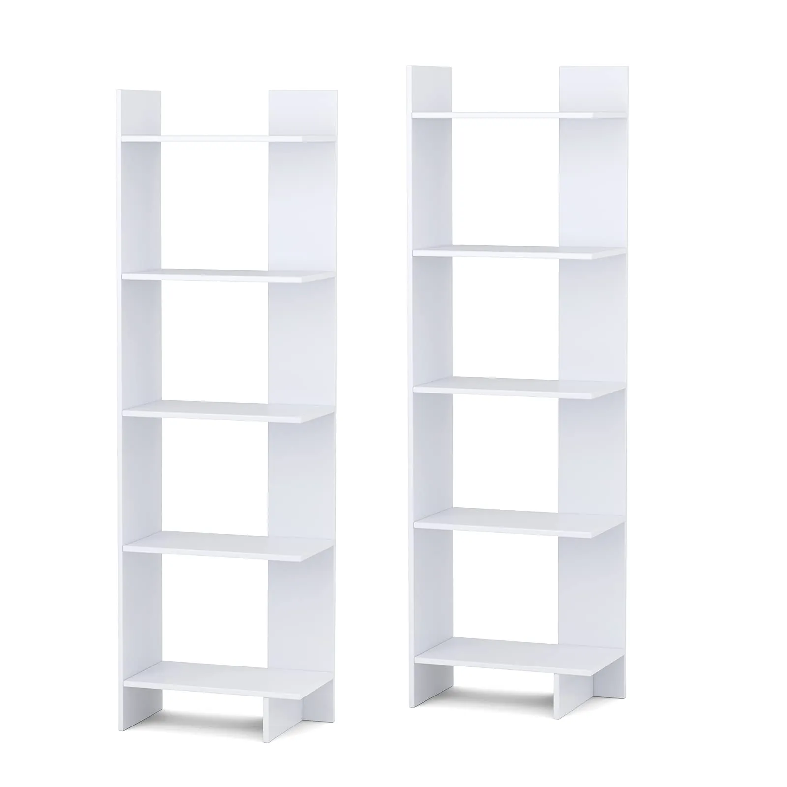 Tangkula 5-Shelf Bookcase,Freestanding Decorative Storage Shelving