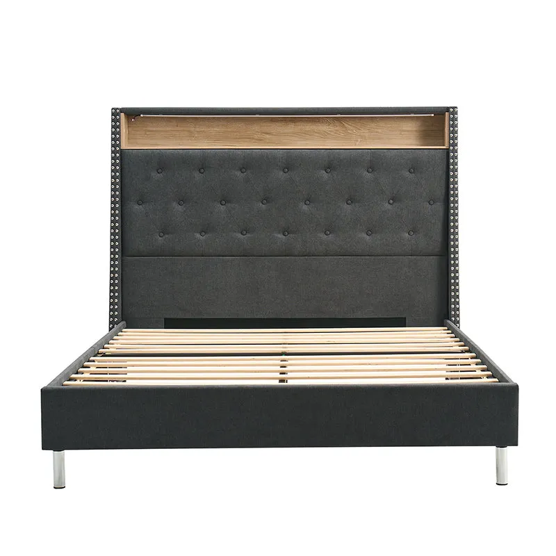 Tomas 61.5" Storage Bed with Built-in Outlets and Night Light