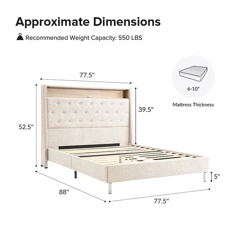 Tomas 61.5" Storage Bed with Built-in Outlets and Night Light