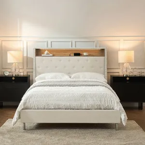 Tomas 61.5" Storage Bed with Built-in Outlets and Night Light