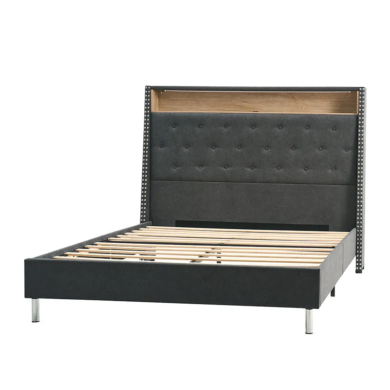 Tomas 61.5" Storage Bed with Built-in Outlets and Night Light