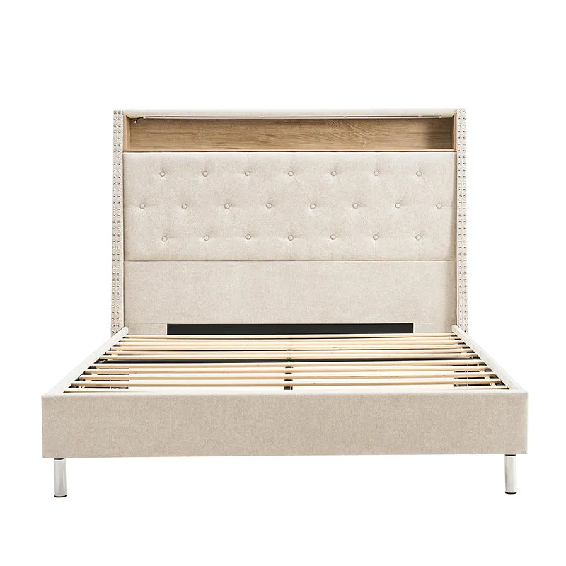 Tomas 61.5" Storage Bed with Built-in Outlets and Night Light