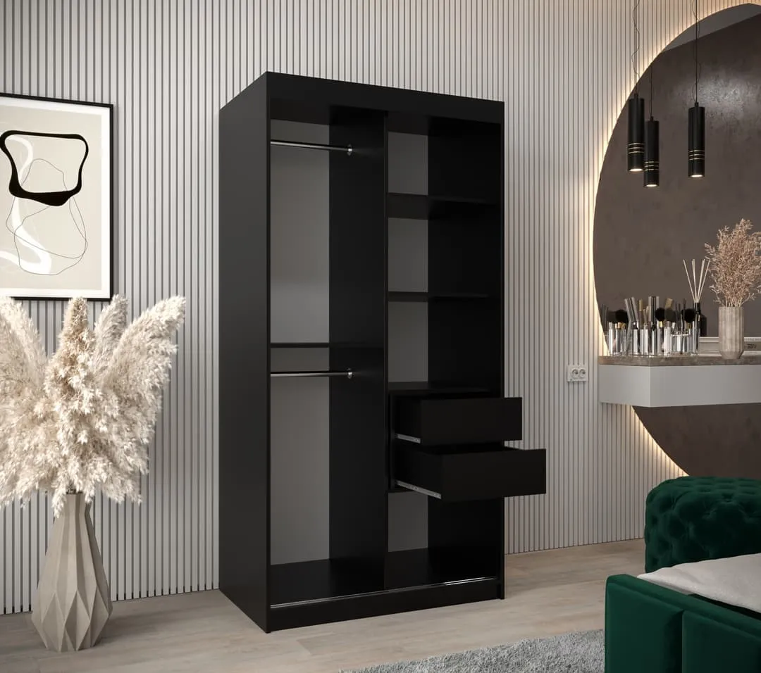 Uppsala T3 Sliding Door Wardrobe 100cm