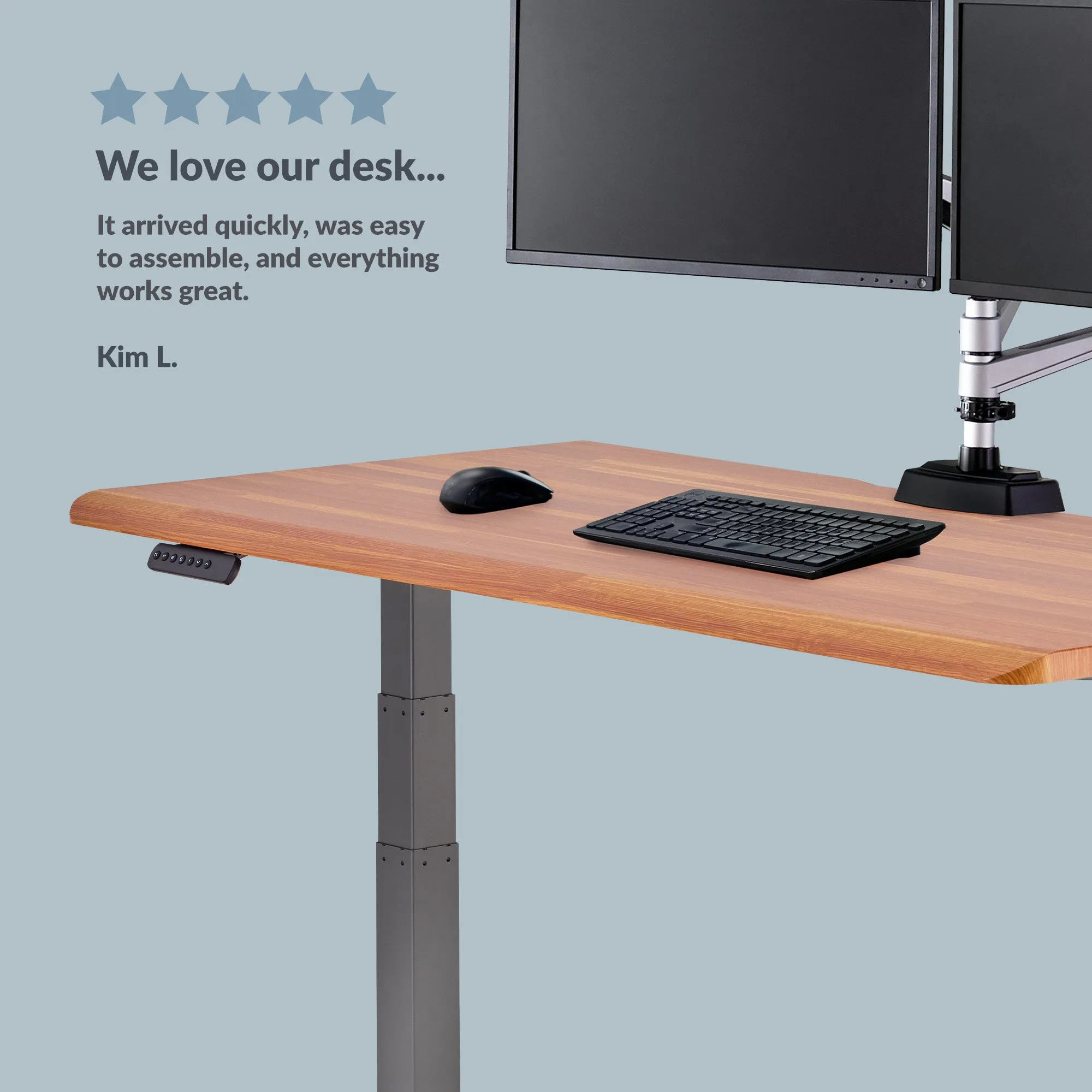 Vari® Electric Standing Desk 48x30 with Comfort Edge™