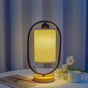 Vintage LED Wooden Table Lamp