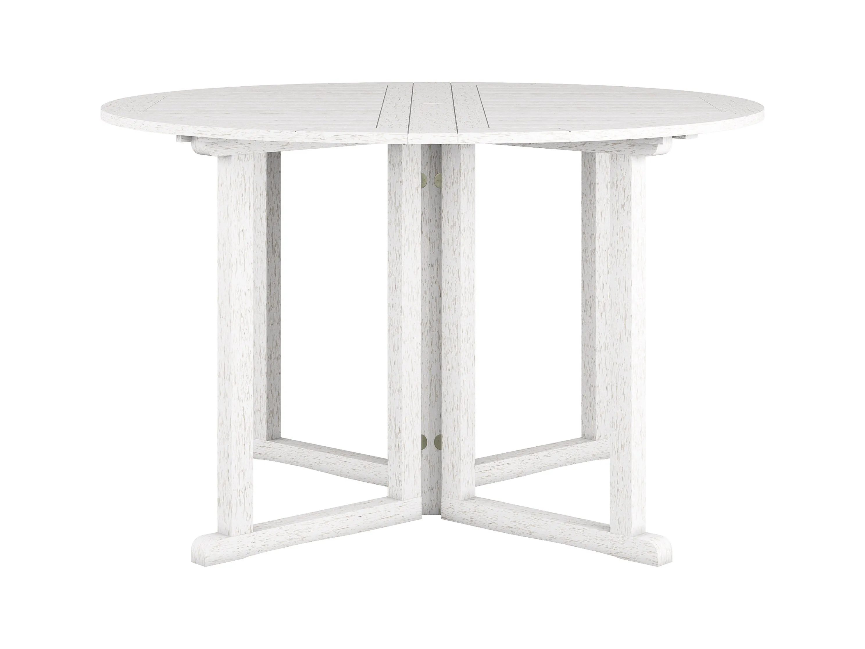 Washed White Outdoor Drop Leaf Table