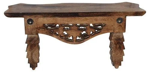 Wooden Hand Carved Floating Wall Shelf, Rack